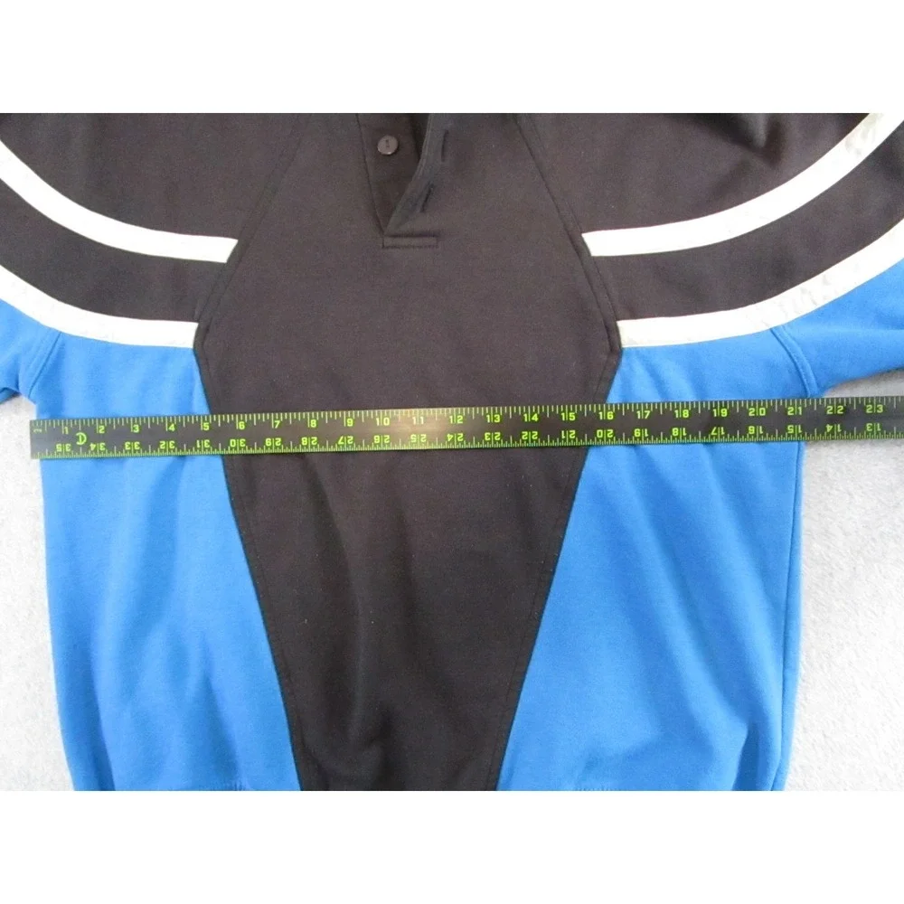 Vintage Rugby Sweater Mens Medium Blue‎ Black Carolina Colorblock Retro Cropped